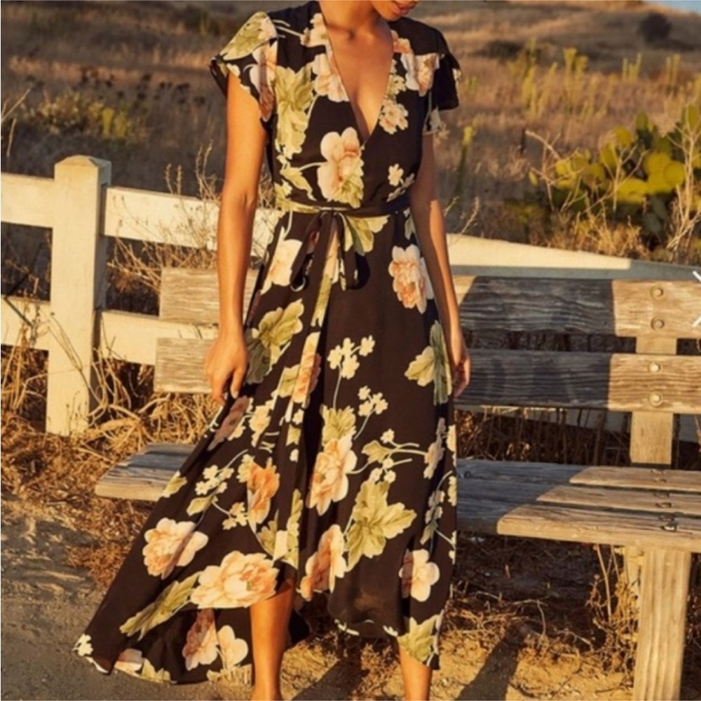 Beautiful Christy Dawn Floral Wrap Dress
